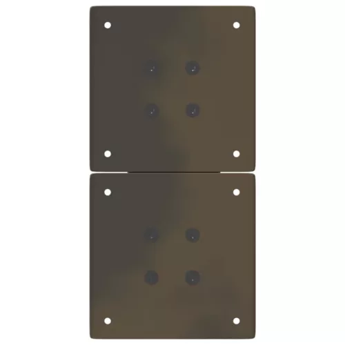  2 db X alakú natúr acél dohányzóasztal láb 28 x (42-43) cm