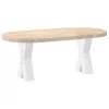  2 db fehér, X alakú dohányzóasztal láb, 38 x (42-43) cm, acél