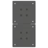  2 db antracitszürke X-alakú acél dohányzóasztal láb 38x(42-43) cm