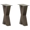 2 db X alakú natúr acél dohányzóasztal láb 38x(42-43) cm