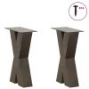  2 db X alakú natúr acél dohányzóasztal láb 38x(42-43) cm