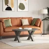  2 db antracitszürke X-alakú acél dohányzóasztal láb 50x(42-43) cm