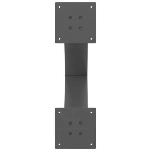  2 db antracitszürke X-alakú acél dohányzóasztal láb 50x(42-43) cm