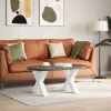  2 db fehér, X alakú acél dohányzóasztal láb 60 x (42-43) cm