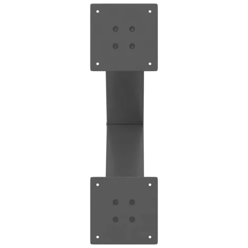  2 db antracitszürke X-alakú acél dohányzóasztal láb 60 x (42-43) cm