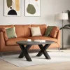  2 db fekete, X alakú acél dohányzóasztal láb 70 x (42-43) cm