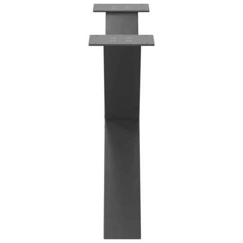  2 db antracitszürke X-alakú acél dohányzóasztal láb 70 x (42-43) cm