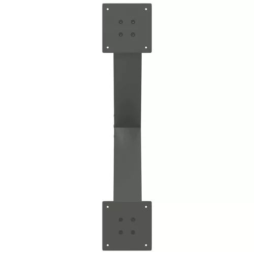  2 db antracitszürke X-alakú acél dohányzóasztal láb 70 x (42-43) cm