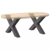  2 db antracitszürke X-alakú acél dohányzóasztal láb 70 x (42-43) cm
