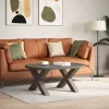  2 db X alakú natúr acél dohányzóasztal láb 70 x (42-43) cm