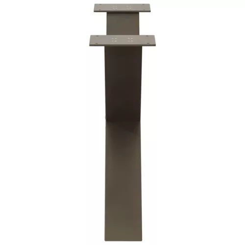  2 db X alakú natúr acél dohányzóasztal láb 70 x (42-43) cm