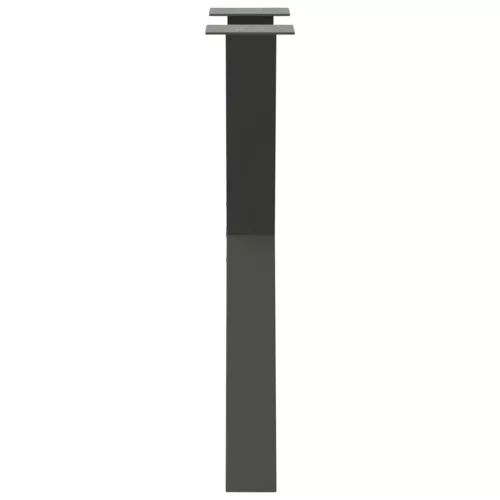  2 db antracitszürke X-alakú acél étkezőasztalláb 50x(72-73) cm