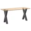  2 db antracitszürke X-alakú acél étkezőasztalláb 50x(72-73) cm