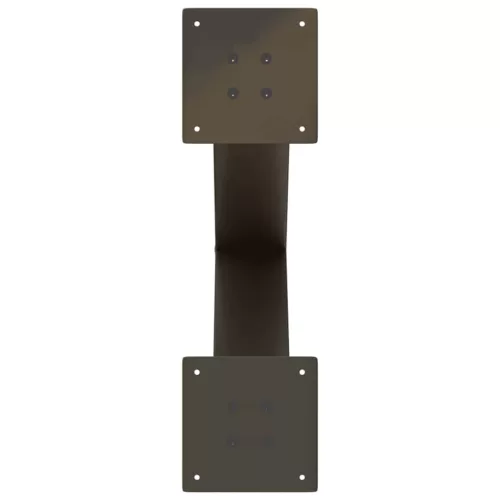  2 db X alakú étkezőasztal láb natúr acél 50x(72-73) cm
