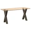  2 db X alakú étkezőasztal láb natúr acél 50x(72-73) cm