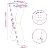  2 db X alakú étkezőasztal láb natúr acél 50x(72-73) cm