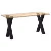  2 db X alakú étkezőasztal láb fekete acél 60 x (72-73) cm