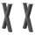  2 db antracitszürke X-alakú acél étkezőasztalláb 60x(72-73) cm
