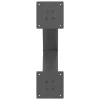  2 db antracitszürke X-alakú acél étkezőasztalláb 60x(72-73) cm