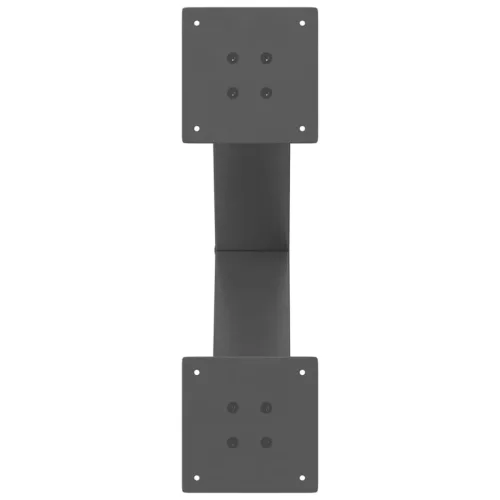  2 db antracitszürke X-alakú acél étkezőasztalláb 60x(72-73) cm