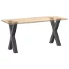 2 db antracitszürke X-alakú acél étkezőasztalláb 60x(72-73) cm