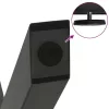  2 db antracitszürke X-alakú acél étkezőasztalláb 60x(72-73) cm