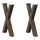  2 db X alakú étkezőasztal láb natúr acélból 60 x (72-73) cm acél