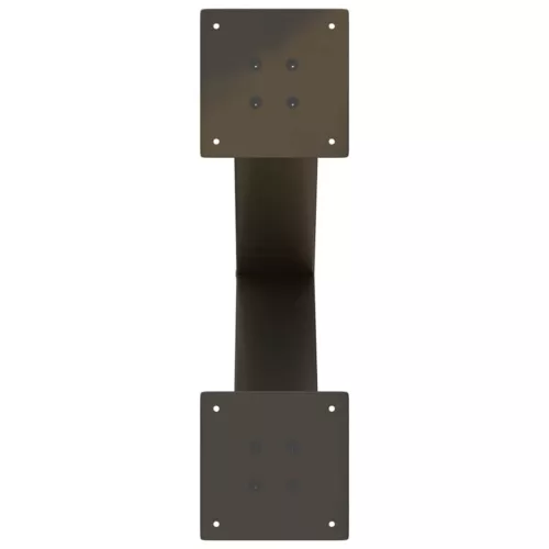  2 db X alakú étkezőasztal láb natúr acélból 60 x (72-73) cm acél