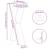  2 db X alakú étkezőasztal láb natúr acélból 60 x (72-73) cm acél