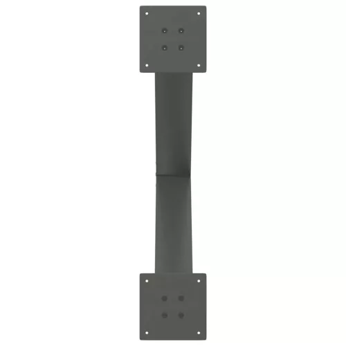  2 db antracitszürke X-alakú acél étkezőasztal láb 70x(72-73) cm