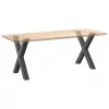  2 db antracitszürke X alakú acél étkezőasztal láb 80x(72-73) cm