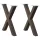  2 db X alakú étkezőasztal láb natúr acél 80x(72-73) cm acél