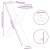  2 db X alakú étkezőasztal láb fekete, 90 x (72-73) cm acél