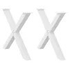  2 db X alakú étkezőasztal láb fehér 90 x (72-73) cm acél étkezőasztal láb