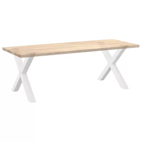  2 db X alakú étkezőasztal láb fehér 90 x (72-73) cm acél étkezőasztal láb