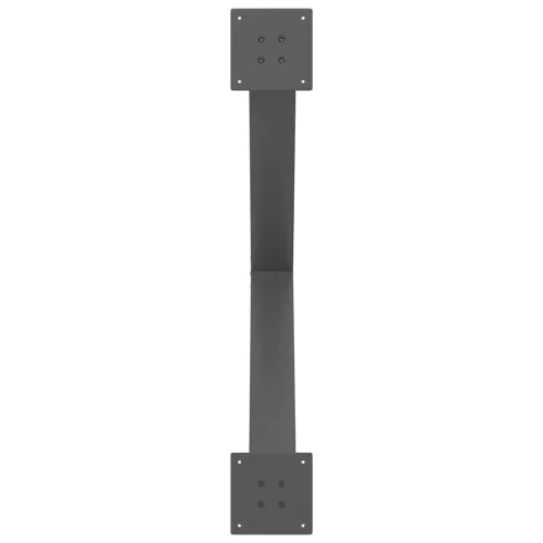  2 db antracitszürke X alakú acél étkezőasztal láb 90 x (72-73) cm