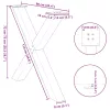  2 db antracitszürke X alakú acél étkezőasztal láb 90 x (72-73) cm