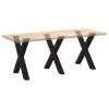  3 db X alakú étkezőasztal láb fekete, 70 x (72-73) cm acél