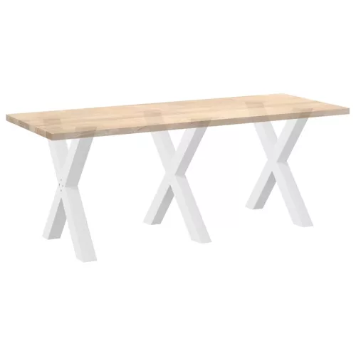  3 db fehér, X alakú étkezőasztal láb 70 x (72-73) cm acél étkezőasztal láb