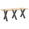  3 db antracitszürke X-alakú acél étkezőasztalláb 70x(72-73) cm
