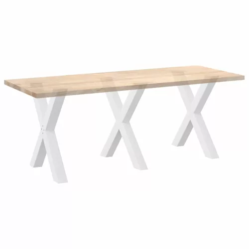  3 db fehér, X alakú étkezőasztal láb 80 x (72-73) cm acél étkezőasztal láb