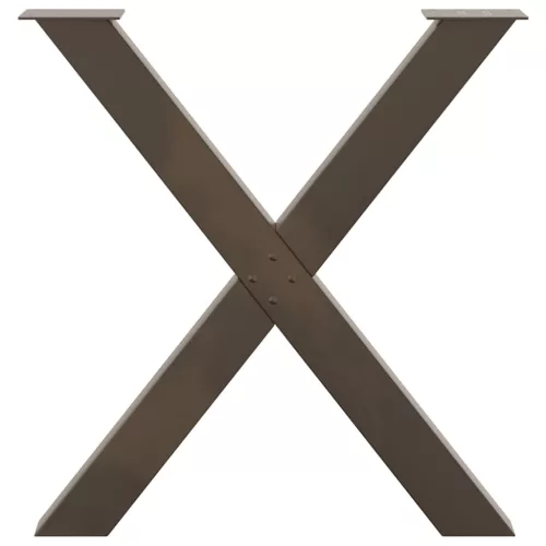  3 db X alakú étkezőasztal láb natúr acél 80x(72-73) cm acél