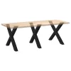  3 db X alakú étkezőasztal láb fekete 90 x (72-73) cm acél étkezőasztal láb