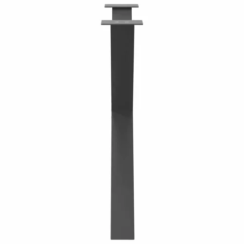  3 db antracitszürke X-alakú acél étkezőasztalláb 90 x (72-73) cm