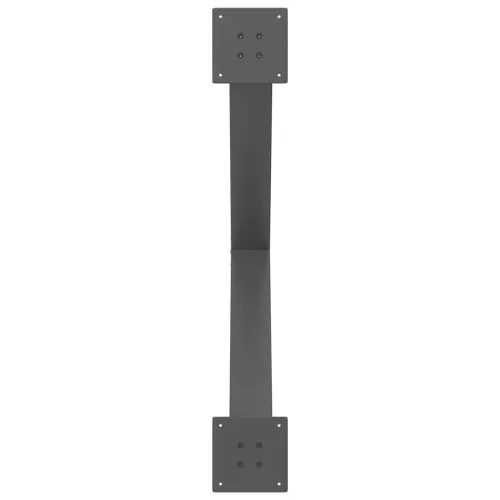 3 db antracitszürke X-alakú acél étkezőasztalláb 90 x (72-73) cm