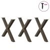  3 db X alakú étkezőasztal láb natúr acél 90 x (72-73) cm acél