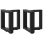  2 db fekete, T-alakú acél dohányzóasztal láb 30x25x(30-31) cm