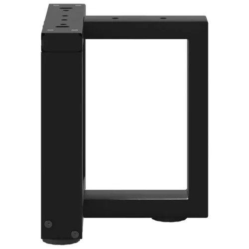  2 db fekete, T-alakú acél dohányzóasztal láb 30x25x(30-31) cm
