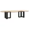  2 db fekete, T-alakú acél dohányzóasztal láb 30x25x(30-31) cm