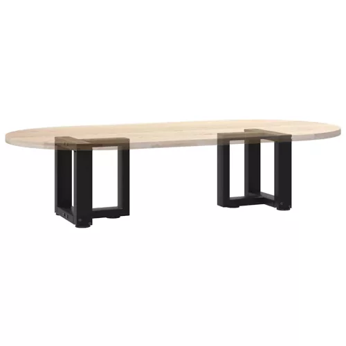  2 db fekete, T-alakú acél dohányzóasztal láb 30x25x(30-31) cm